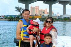 After playing with pigs and speed boat riding at cruising adventure
